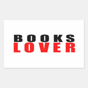 Books lover rectangular sticker
