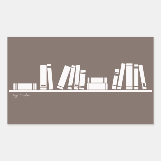 Books lovers! rectangular sticker (Front)