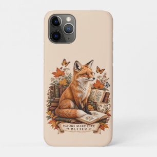 Books Make Life Better – Vintage Fox Reading Case-Mate iPhone Case