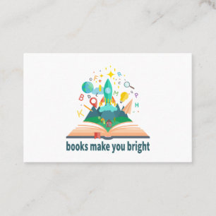 Books Make You Bright Business Card