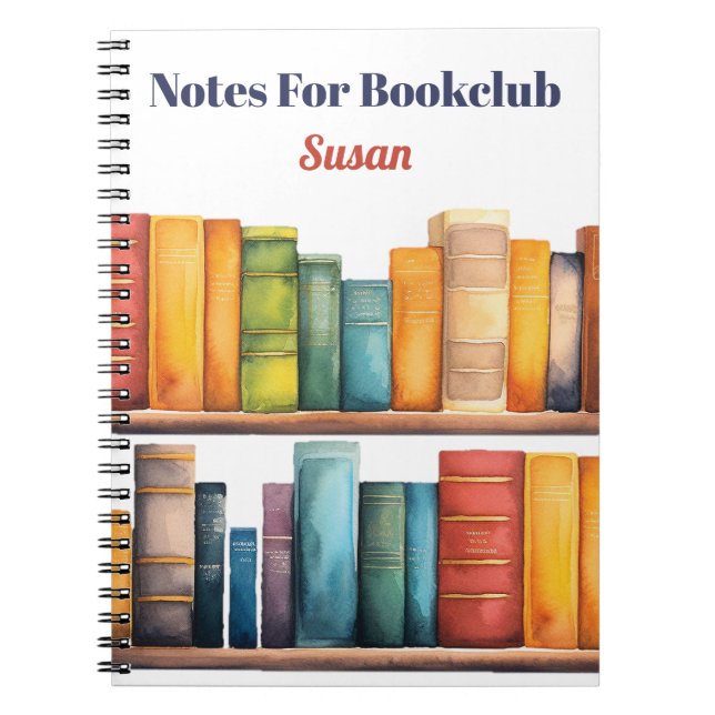 Books Notes For Bookclub Monogrammed (Front)