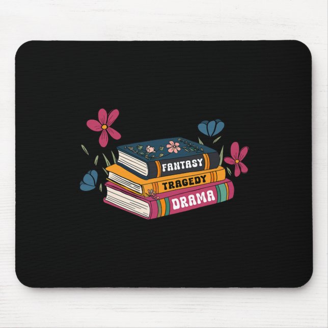 Books Of Emotion Fantasy Tragedy Drama Design  Mouse Pad (Front)