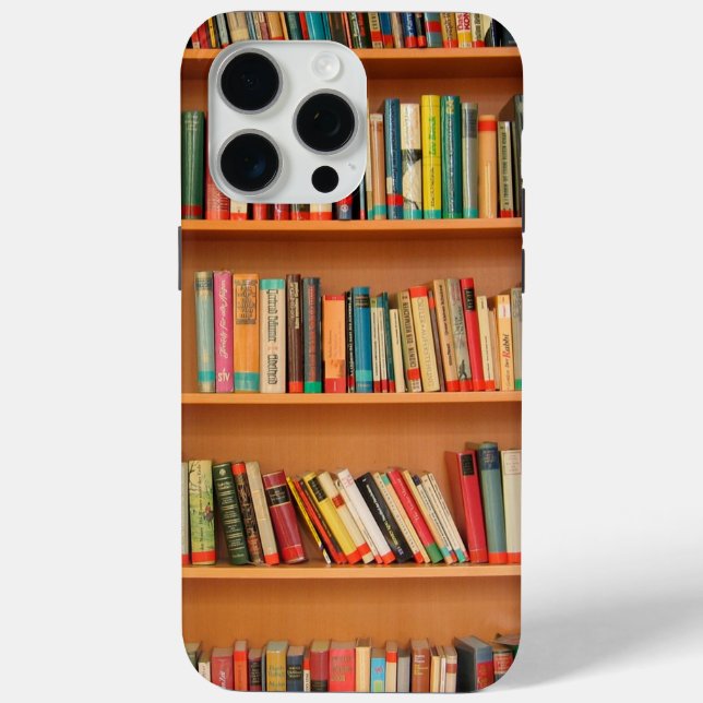 Books on Bookshelf Background Case-Mate iPhone Case (Back)