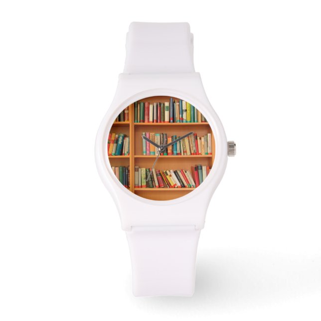Books on Bookshelf Background Watch (Front)