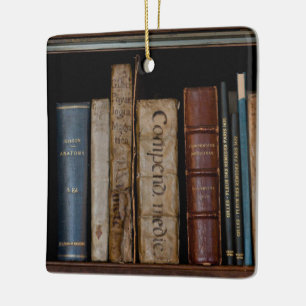 Books on Open Shelf Ceramic Tree Decoration