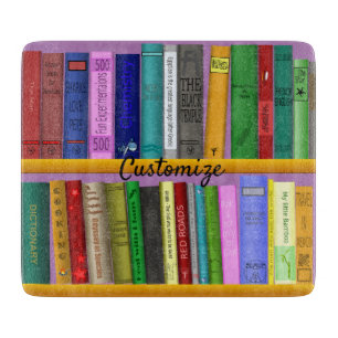 Books on Shelves Thunder_Cove Cutting Board