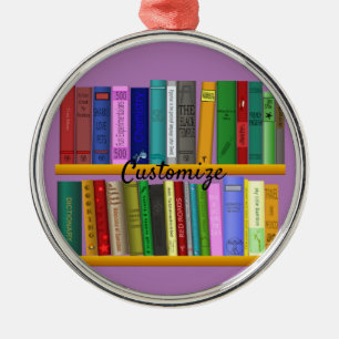Books on Shelves Thunder_Cove Metal Tree Decoration