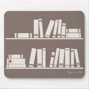 Books on the shelf for reading lover or wise guy mouse pad