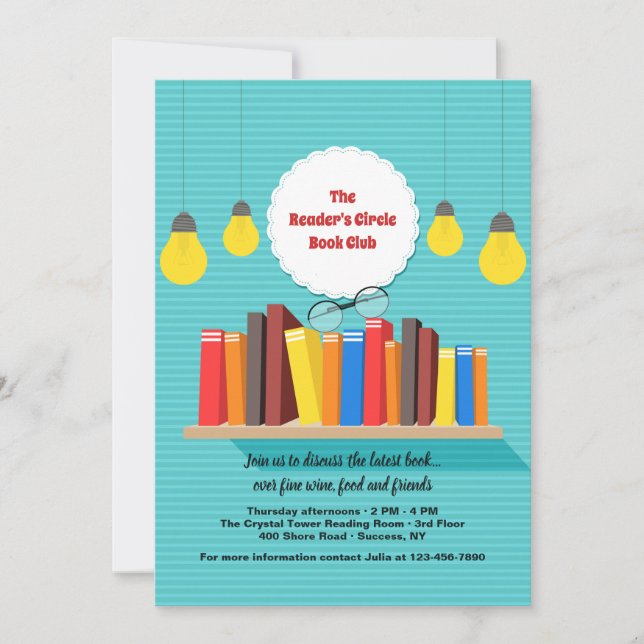 Books on the Shelf Invitation (Front)