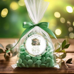 Books Our Next Chapter Baby Shower Thank You Classic Round Sticker