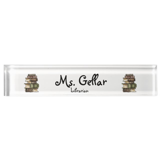 books personalised  nameplate (Front)