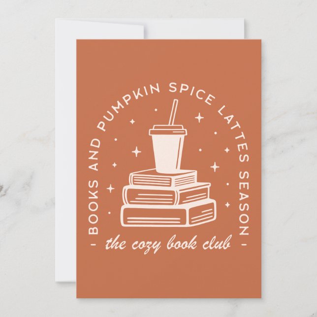 Books & Pumpkin Spice Season Card (Front)