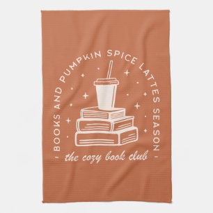 Books & Pumpkin Spice Season Tea Towel