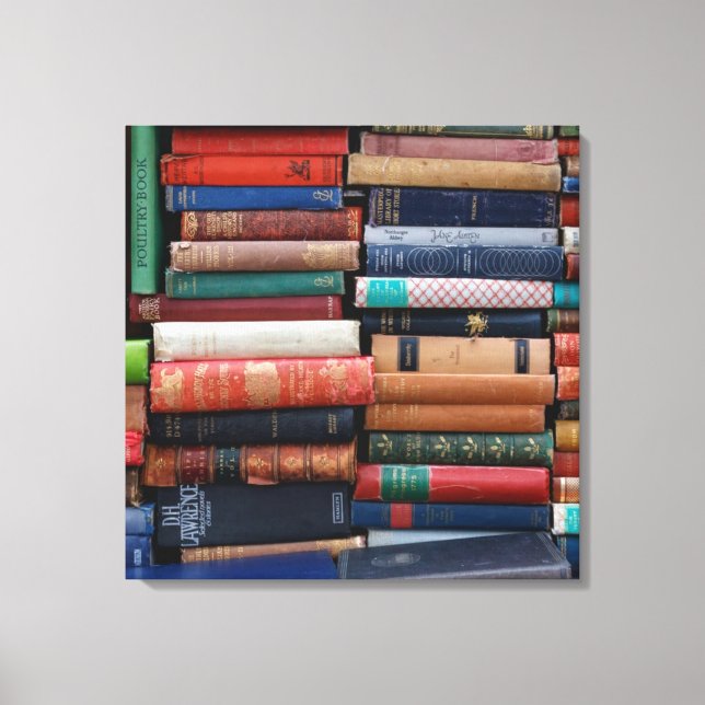 Books Read Love Old Books Canvas Print (Front)