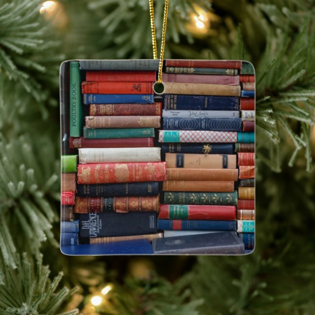 Books Read Love Old Books Ceramic Ornament (Tree)