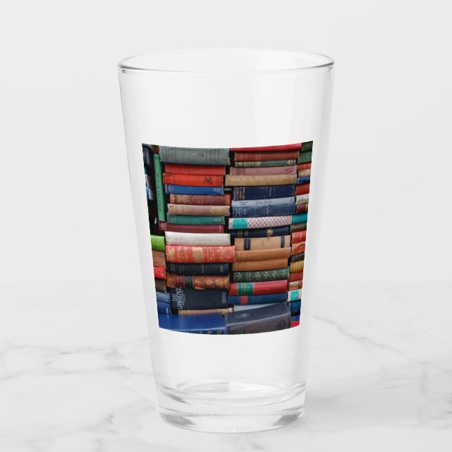 Books Read Love Old Books Glass (Front)