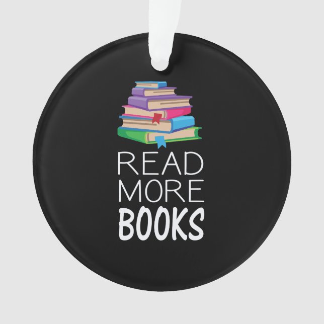Books - Read More Books Ornament (Front)