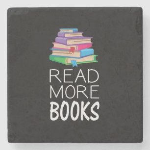 Books - Read More Books Stone Coaster