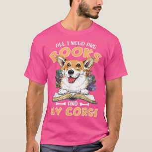 books readers clothing, animals, dogs corgi lover T-Shirt