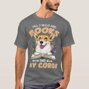 books readers clothing, animals, dogs corgi lover T-Shirt
