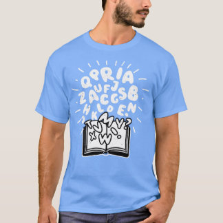 Books Reading Book Lover Alphabet T-Shirt