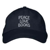 Books Reading Embroidered Hat