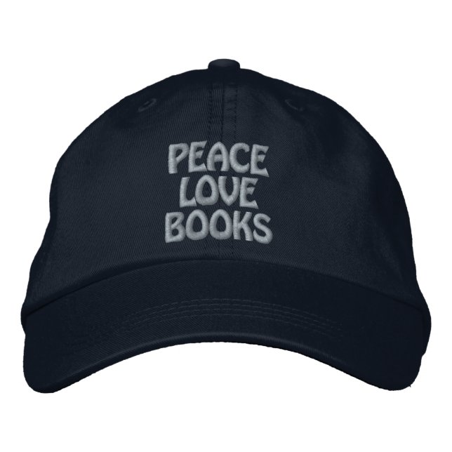Books Reading Embroidered Hat (Front)