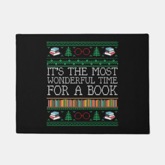 Books Reading Librarian Book Lovers Ugly Christmas Doormat