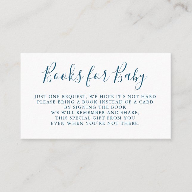 Books Request | Baby Shower Invitation Insert (Front)
