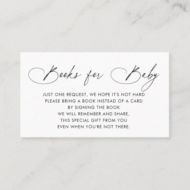 Books Request | Baby Shower Invitation Insert (Front)