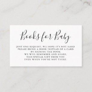 Books Request Baby Shower Invitation Insert