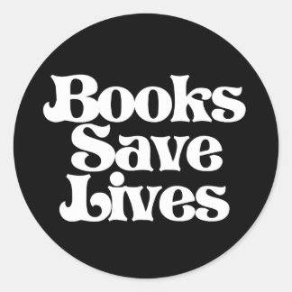 Books Save Lives Classic Round Sticker