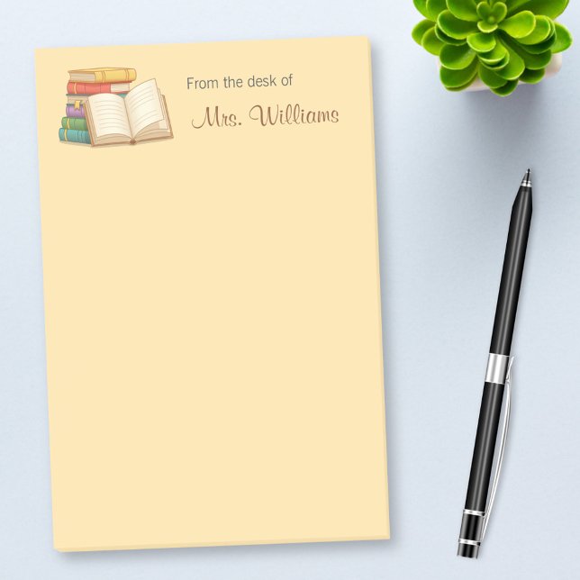 Books Stack Open Book School Teacher Yellow Post-it Notes (Creator Uploaded)