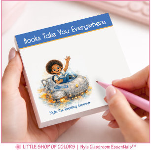 Books Take You Everywhere Personalised Book Lover Post-it Notes