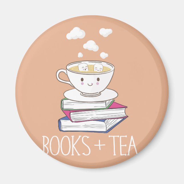 Books + Tea magnet (Front)