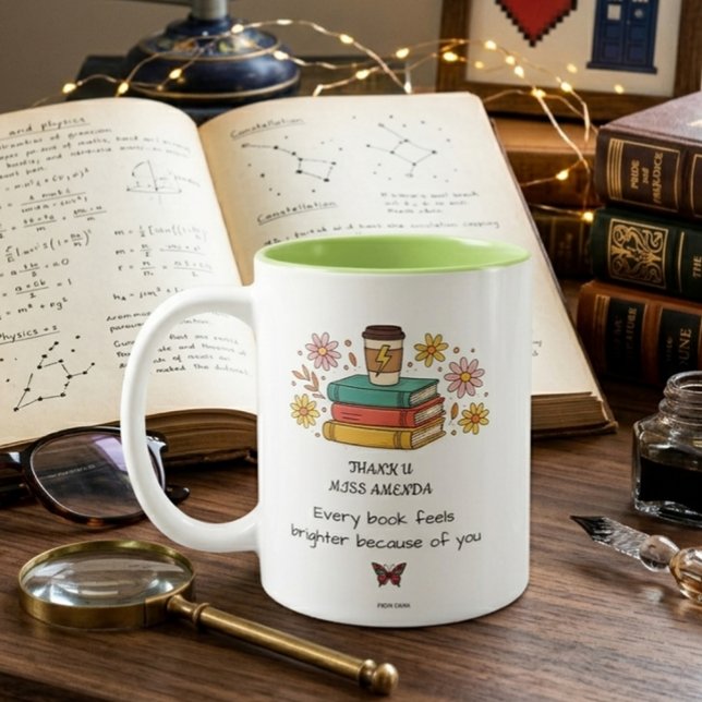Books Teachers Thank You Gift Costomize Mug (Creator Uploaded)