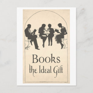 "Books: The Ideal Gift" Vintage Postcard