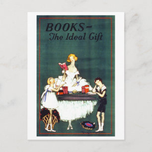 "Books: The Ideal Gift" Vintage Postcard