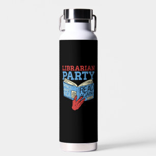 Books - The Librarian Party Book Lover Gift Water Bottle
