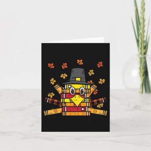 Books Turkey Funny Read Thanksgiving Teacher Fall Card
