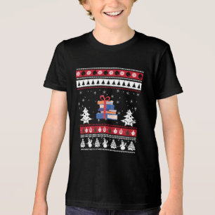 Books Ugly Christmas Funny Reading Gifts Tri-Blend Shirt