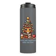 Books under kawaii Christmas tree - Funny Santa