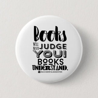 Books Understand Round Button (white)