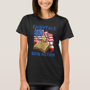 Books Us Flag Bookworm Librarian  Writer Novel Boo T-Shirt
