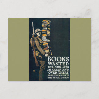 Books Wanted for Our Men Postcard