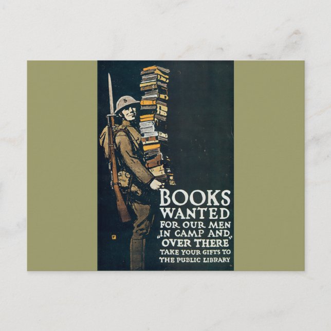 Books Wanted for Our Men Postcard (Front)