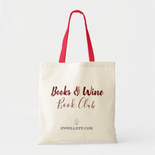 Books & Wine Tote Bag