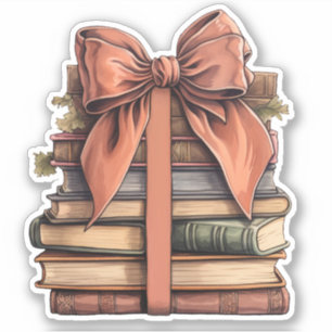 Books with Bow Sticker