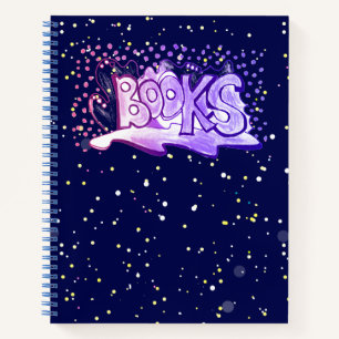 Books word lettering drawing reading Spiral