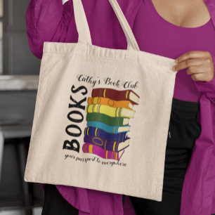 Books Your Passport To Everywhere Book Club Tote Bag